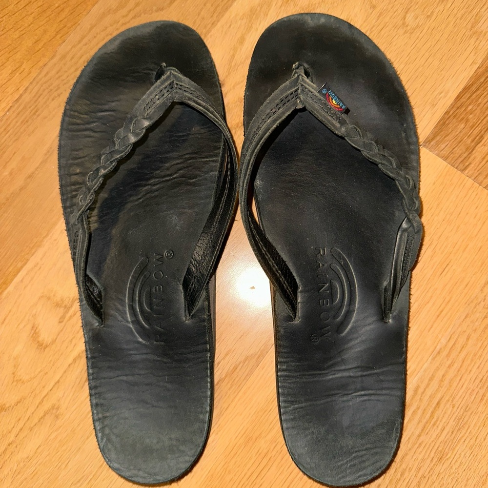 Rainbow Classic Black Sandals